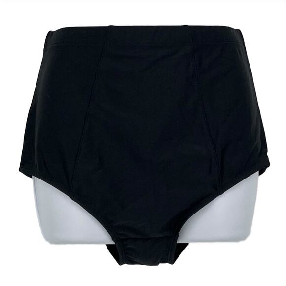 Bombshell High Waist Bikini Swimsuit Bottom in Black Size XL - Picture 1 of 4